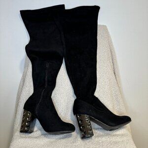 Carlos by Carlos Santana | Quantum Over-The-Knee Wide Calf Boots | Black